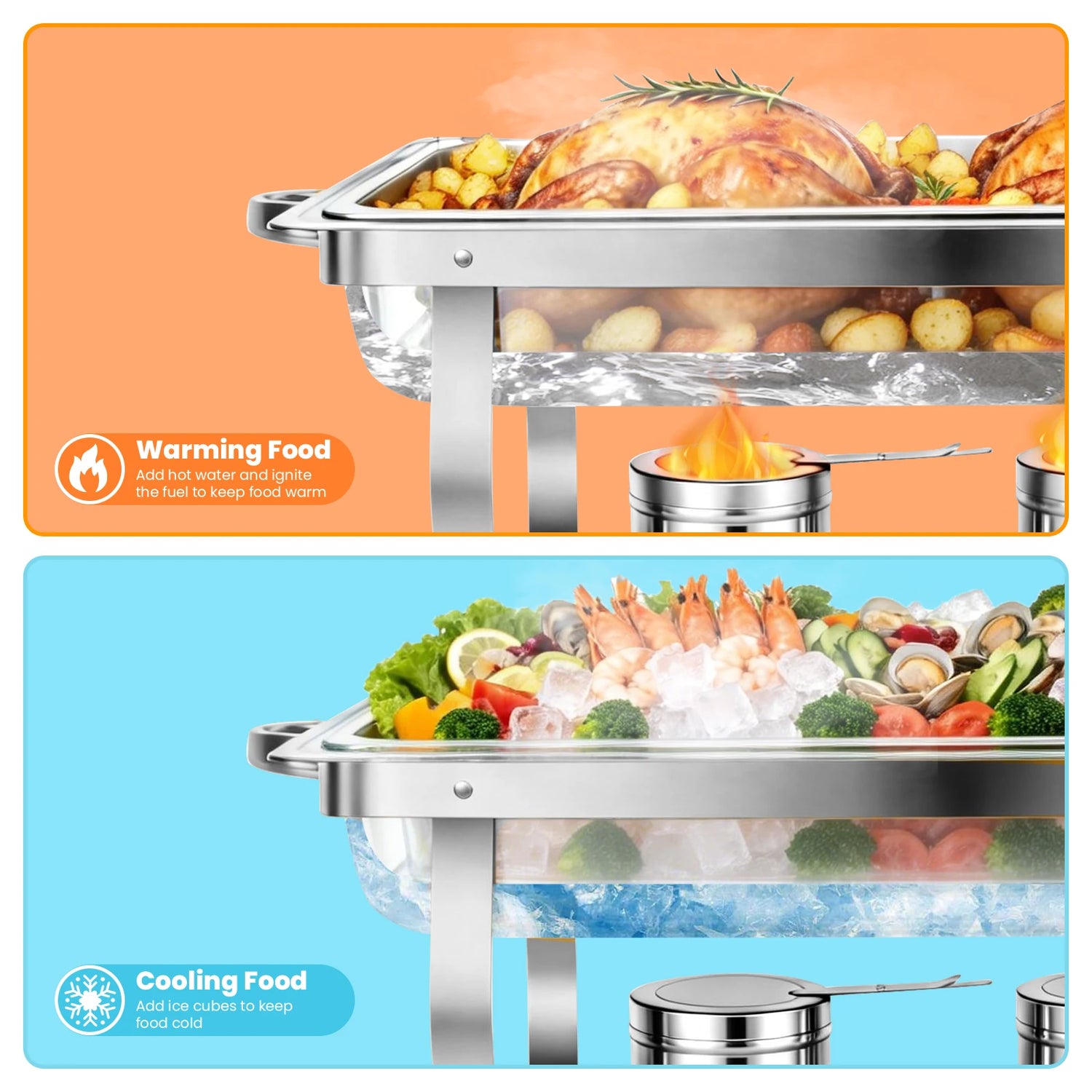 Stainless Steel Buffet Style Chafing Dish