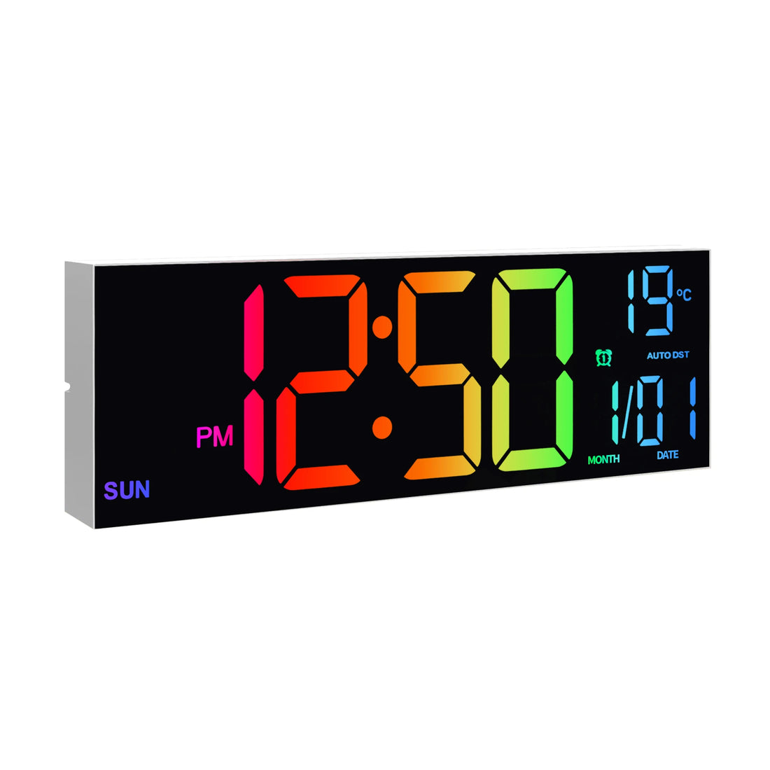 Large Digital Wall Clock, LED Display with Remote