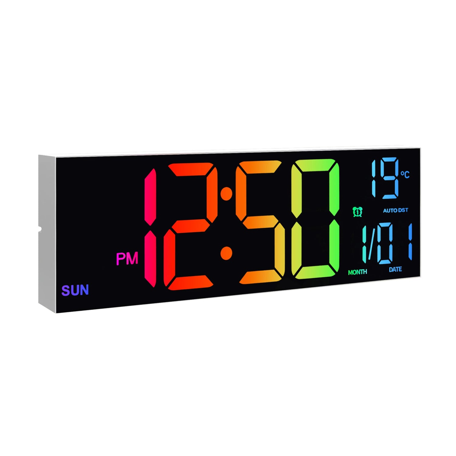 Large Digital Wall Clock, LED Display with Remote