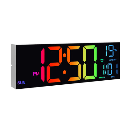 Large Digital Wall Clock, LED Display with Remote