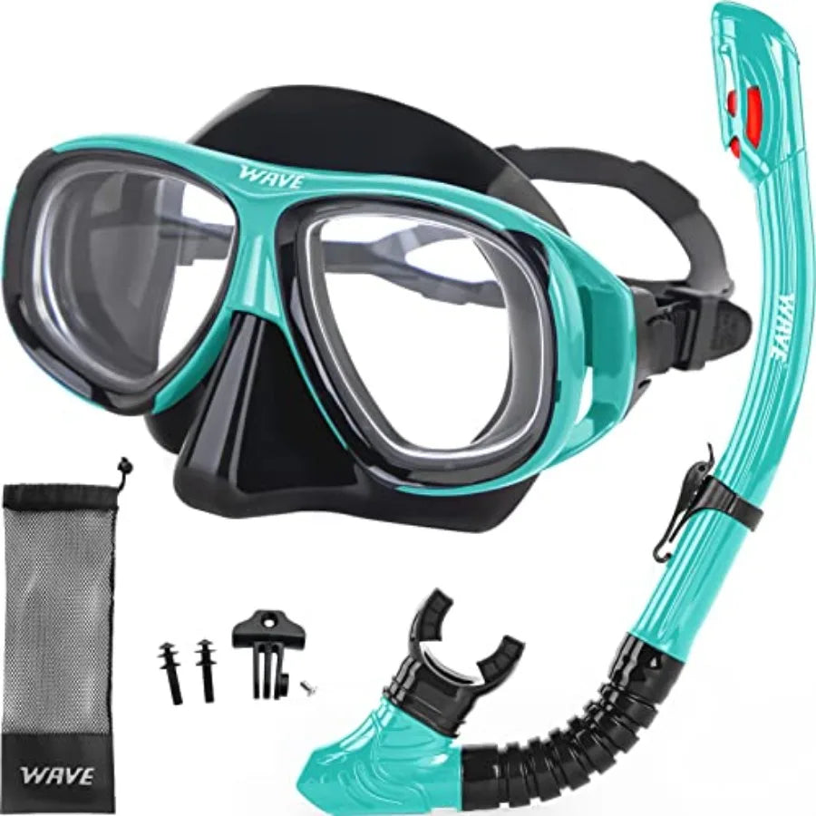 Nearsighted Anti-Fog Snorkel Gear Set with Dry-Stop Valve