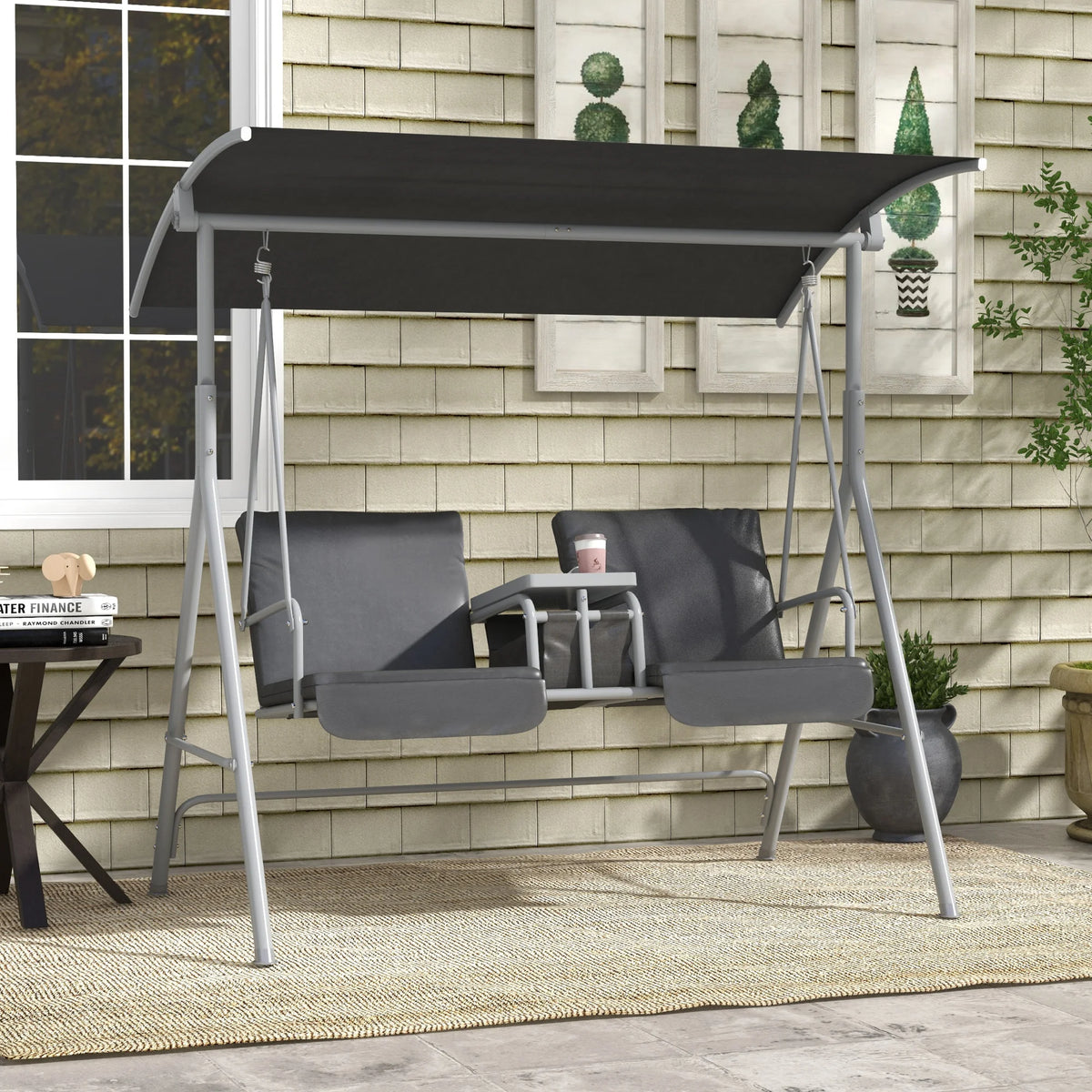 Outdoor 2-Person Hanging Swing Chair