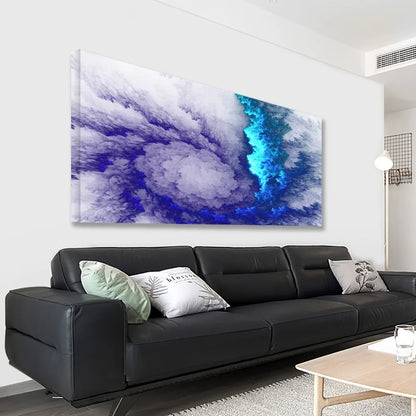 Modern Blue Abstract Interior Wall Art Decoration