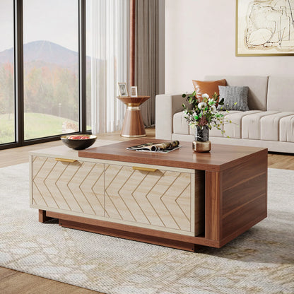Tribesigns Extendable Coffee Table with Drawers