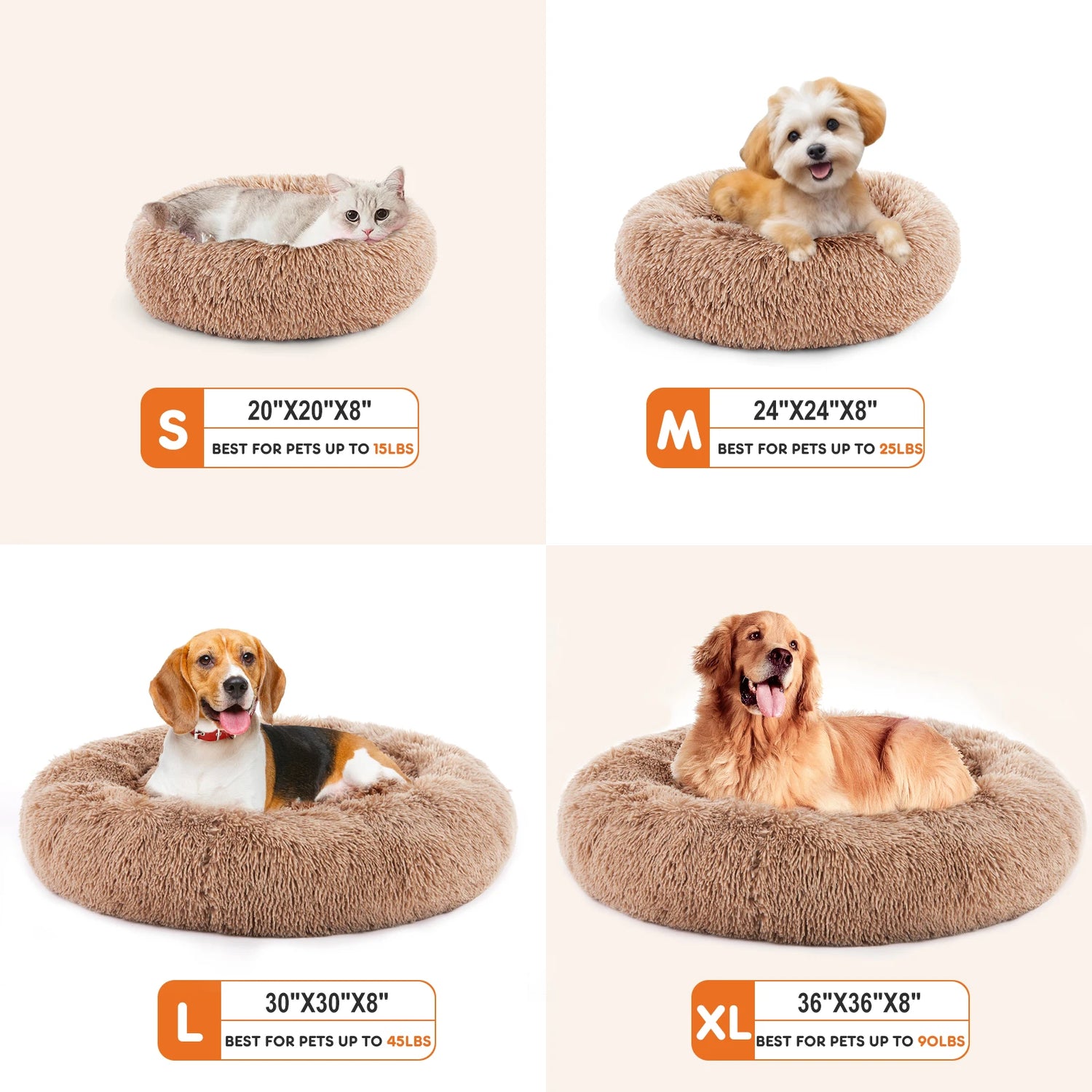JHK Washable Calming Pet Bed