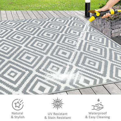 6‘ x 9’ Outdoor Waterproof Reversible Rug