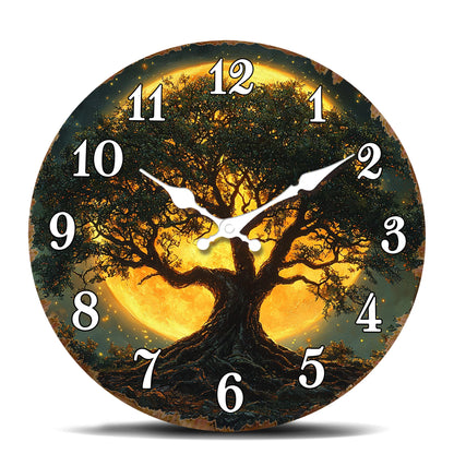 Majestic Oak Tree Round Wall Clock