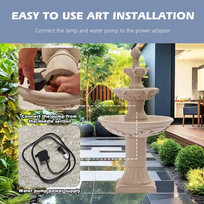 48.4 Inch Italian Inspired Outdoor Garden Waterfall