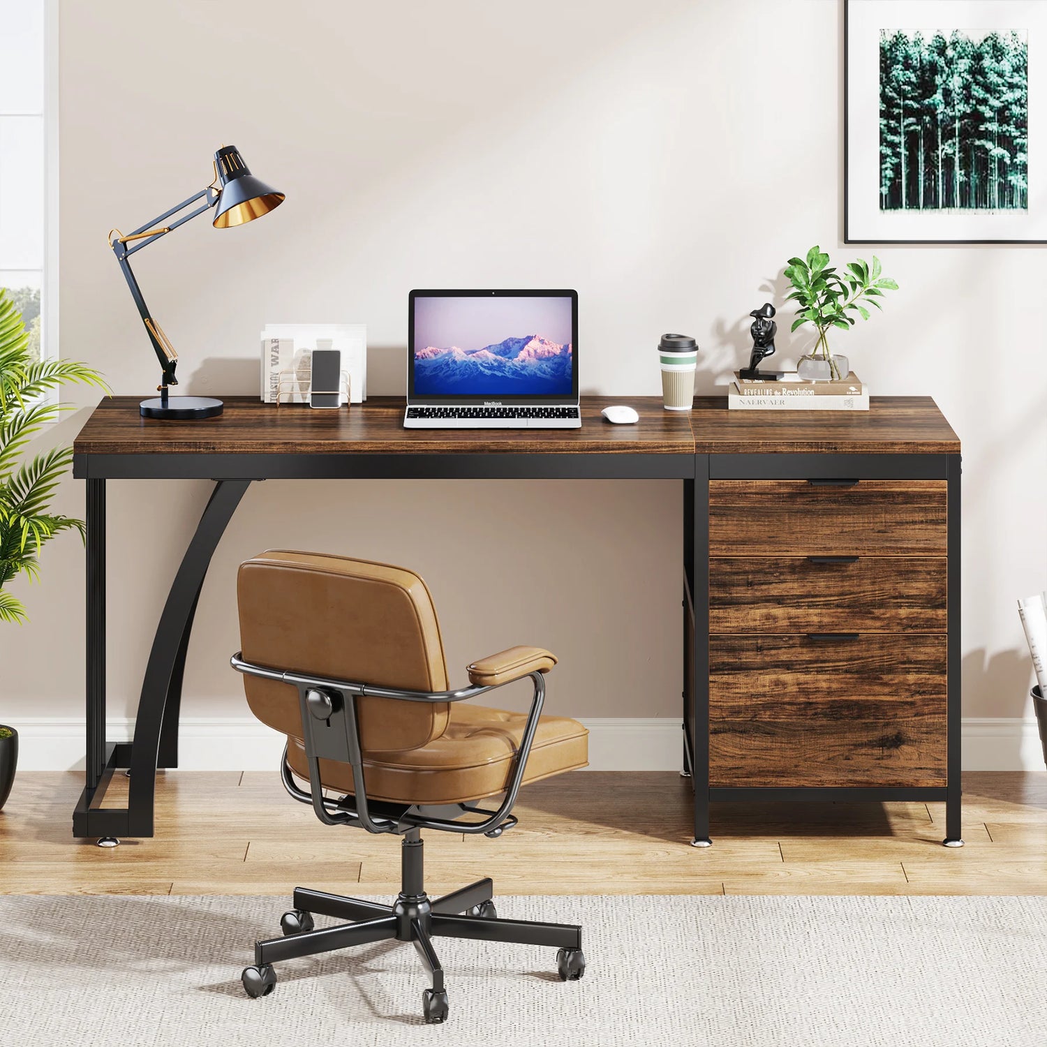 Tribesigns Computer Desk with 3 Drawers Available in 3 Colors
