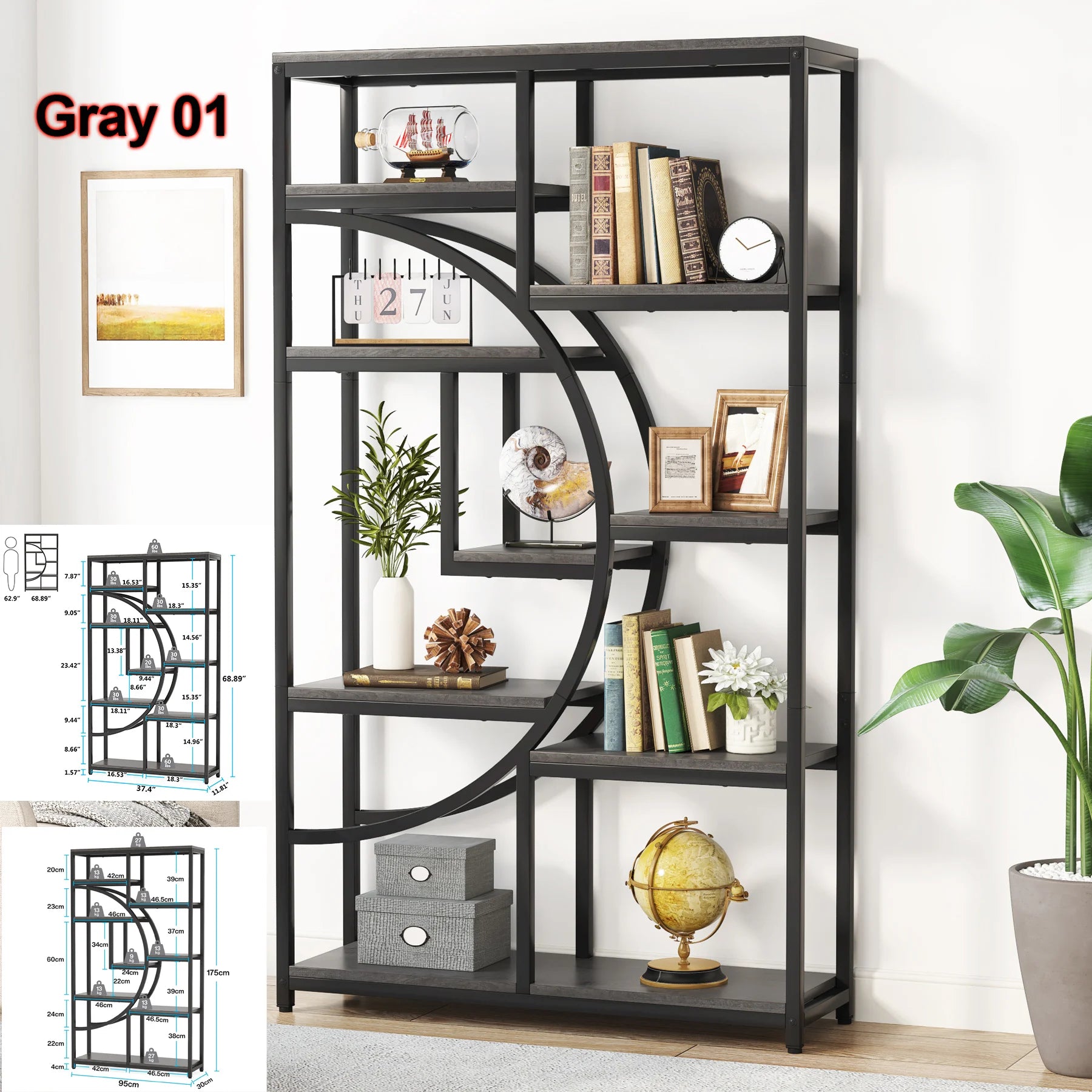 Tribesigns 5-Tier Industrial Tall Shelf