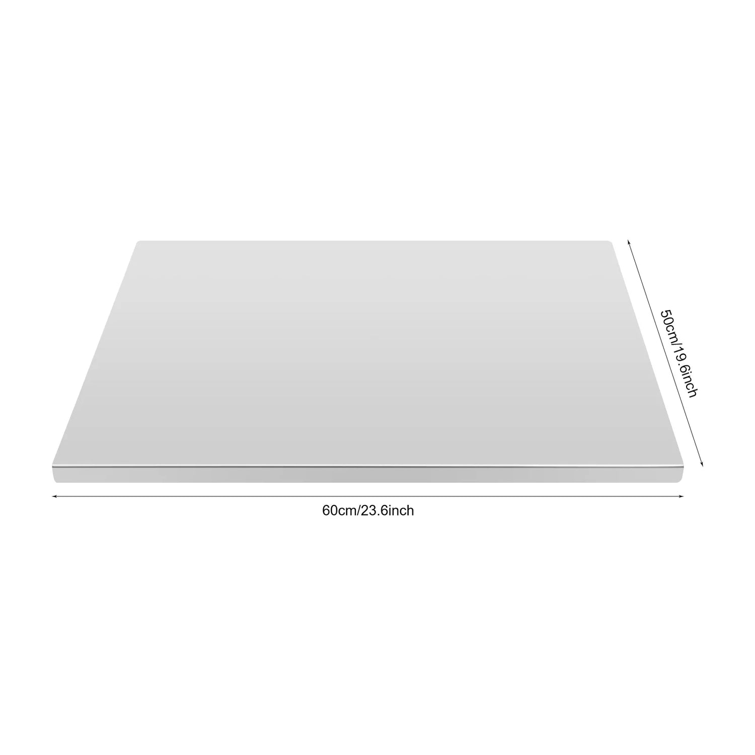 Stainless Steel Chopping Board with L-Shaped Folded Edge