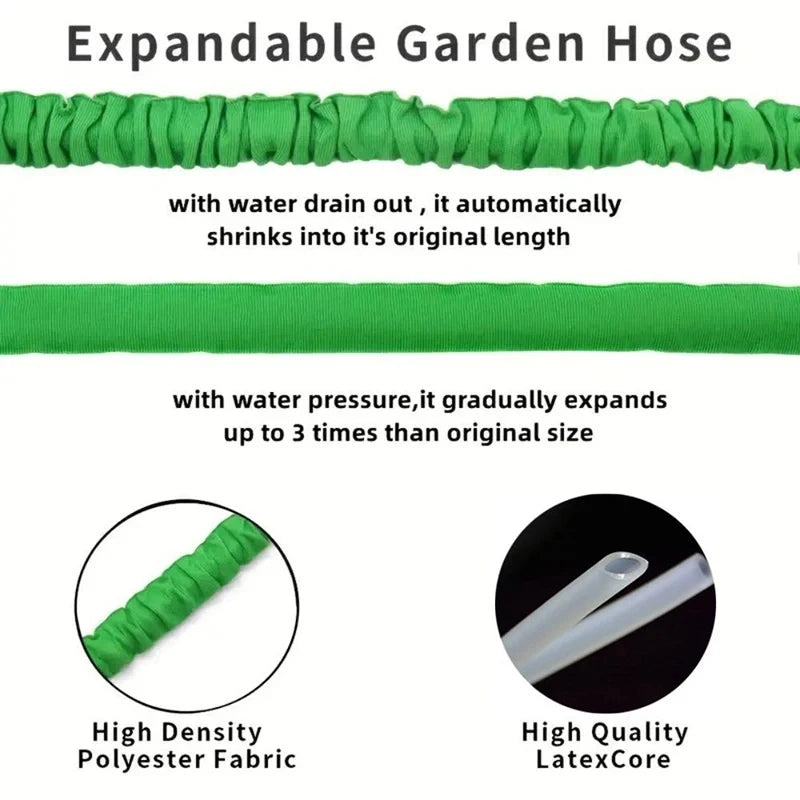 Expandable High-Pressure Magic Hose With 7 Spray Patterns
