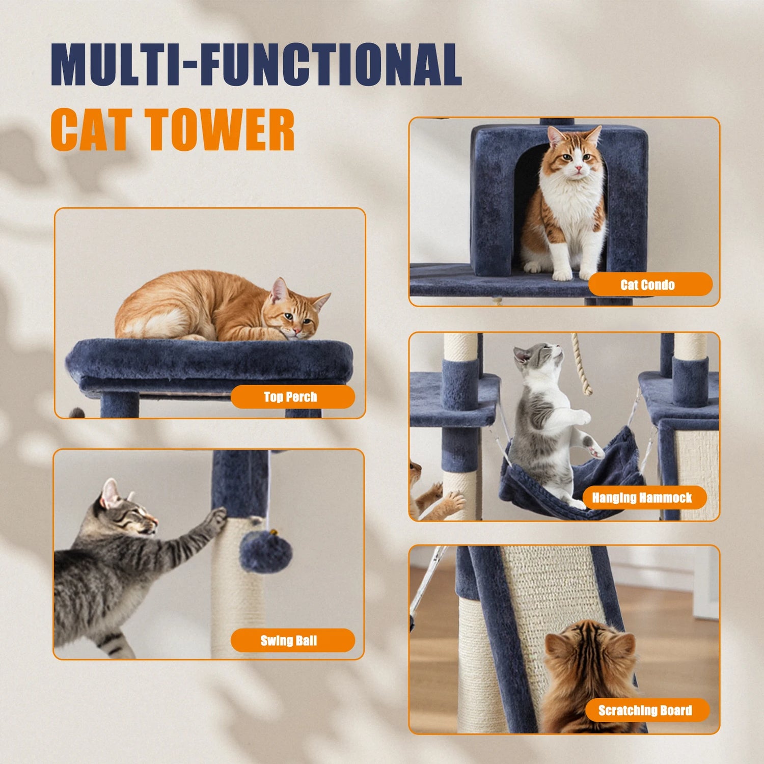 JHK 63 Inch Multi-Cat Climbing Tower