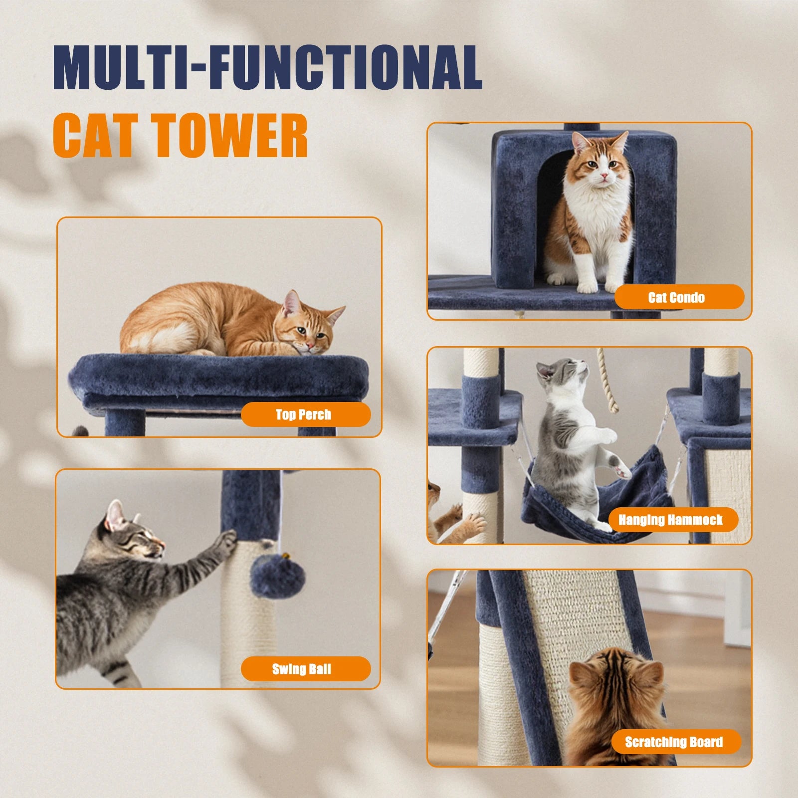 JHK 63 Inch Multi-Cat Climbing Tower