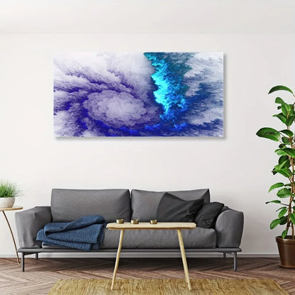 Modern Blue Abstract Interior Wall Art Decoration