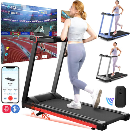 Adjustable Foldable Treadmill with 6% Incline