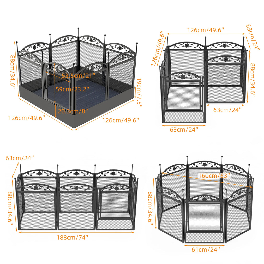 Heavy Duty Metal Dog Playpen