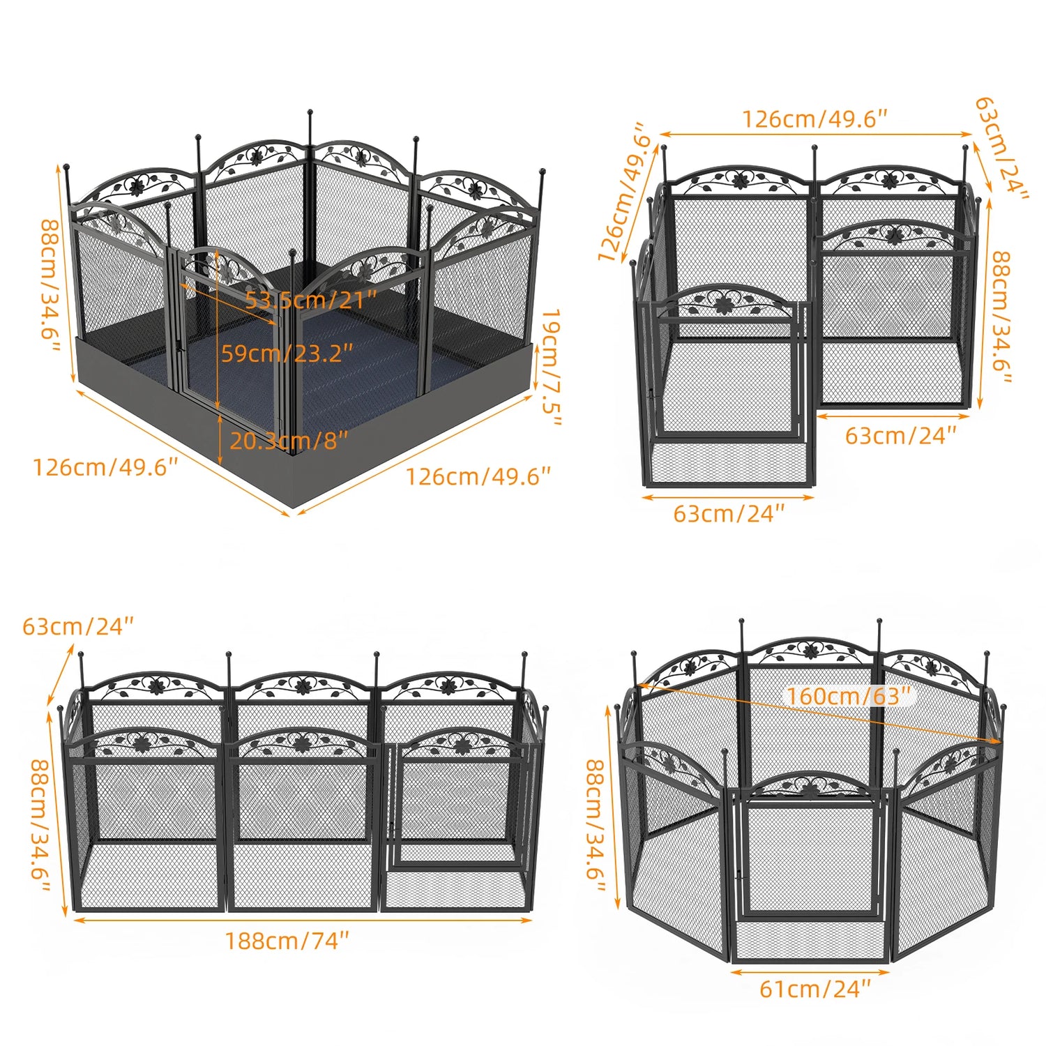 Heavy Duty Metal Dog Playpen
