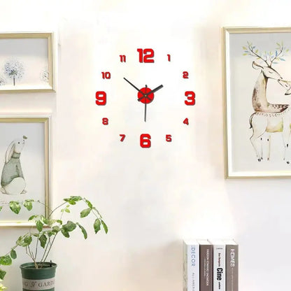 Creative Frameless DIY Silent Wall Clock