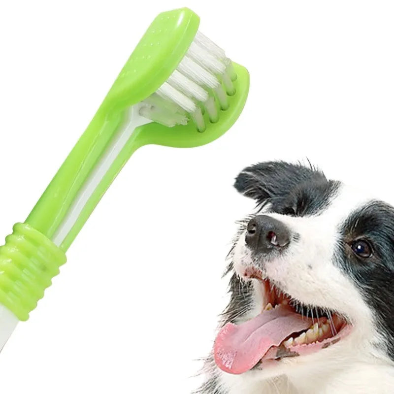 3-Sided Plastic Pet Toothbrush