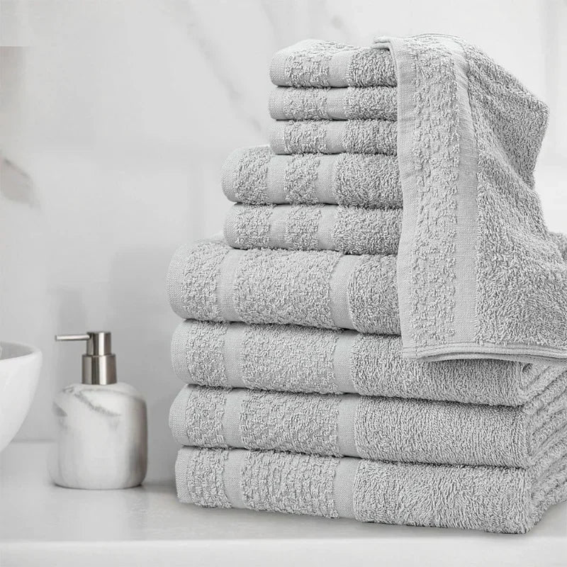 10 Piece Towel Set with Softness &amp; Durability