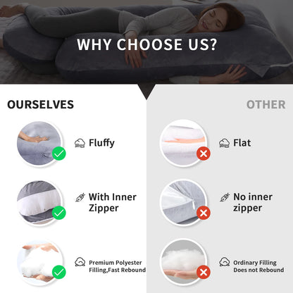 Full Body Pregnancy Pillow in 3 Configurations