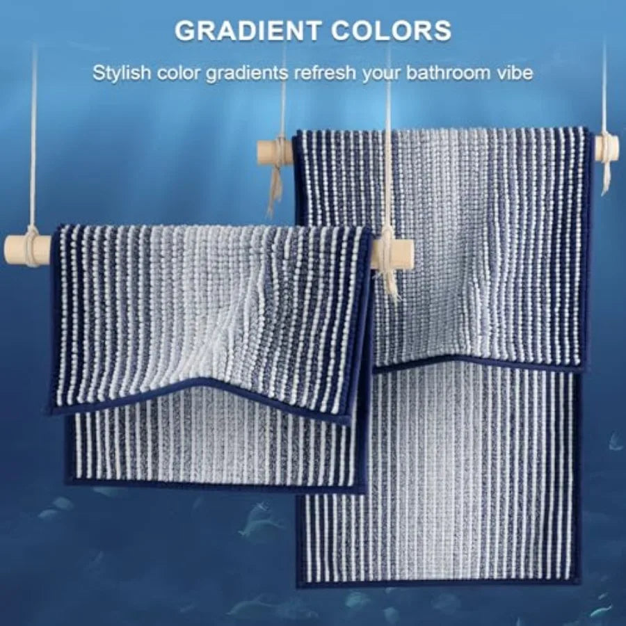 2-Piece Chenille Bathroom Rug Set