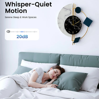 22 Inch Nordic Style Luxury Marble Wall Clock