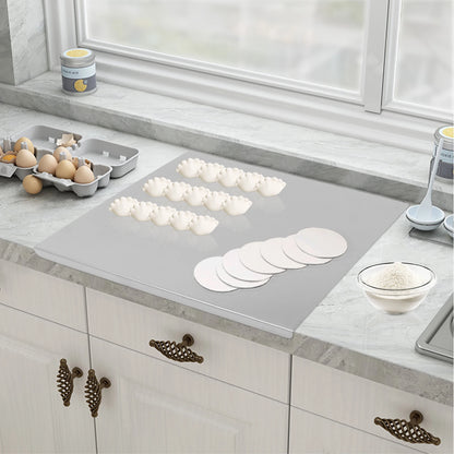 Stainless Steel Chopping Board with L-Shaped Folded Edge