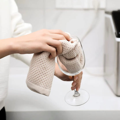 100% Ultra Soft Waffle Weave Cotton Kitchen Towels
