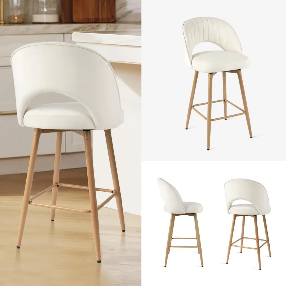 Counter Height Set of 4 Swivel Bar Stools