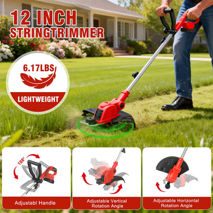 12-Inch Cordless Weed Eater Garden Tool