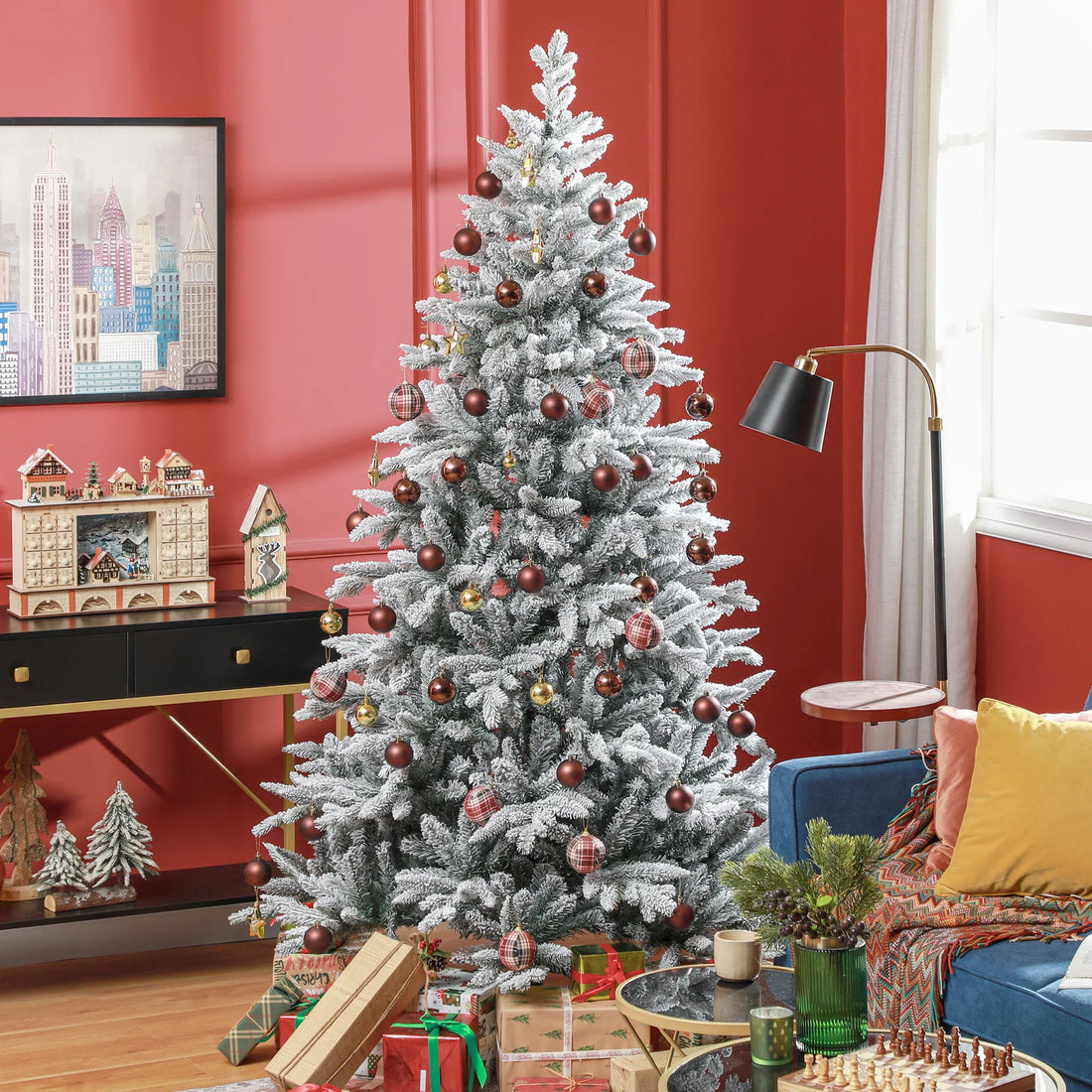 7 Foot Snow Flocked Christmas Tree