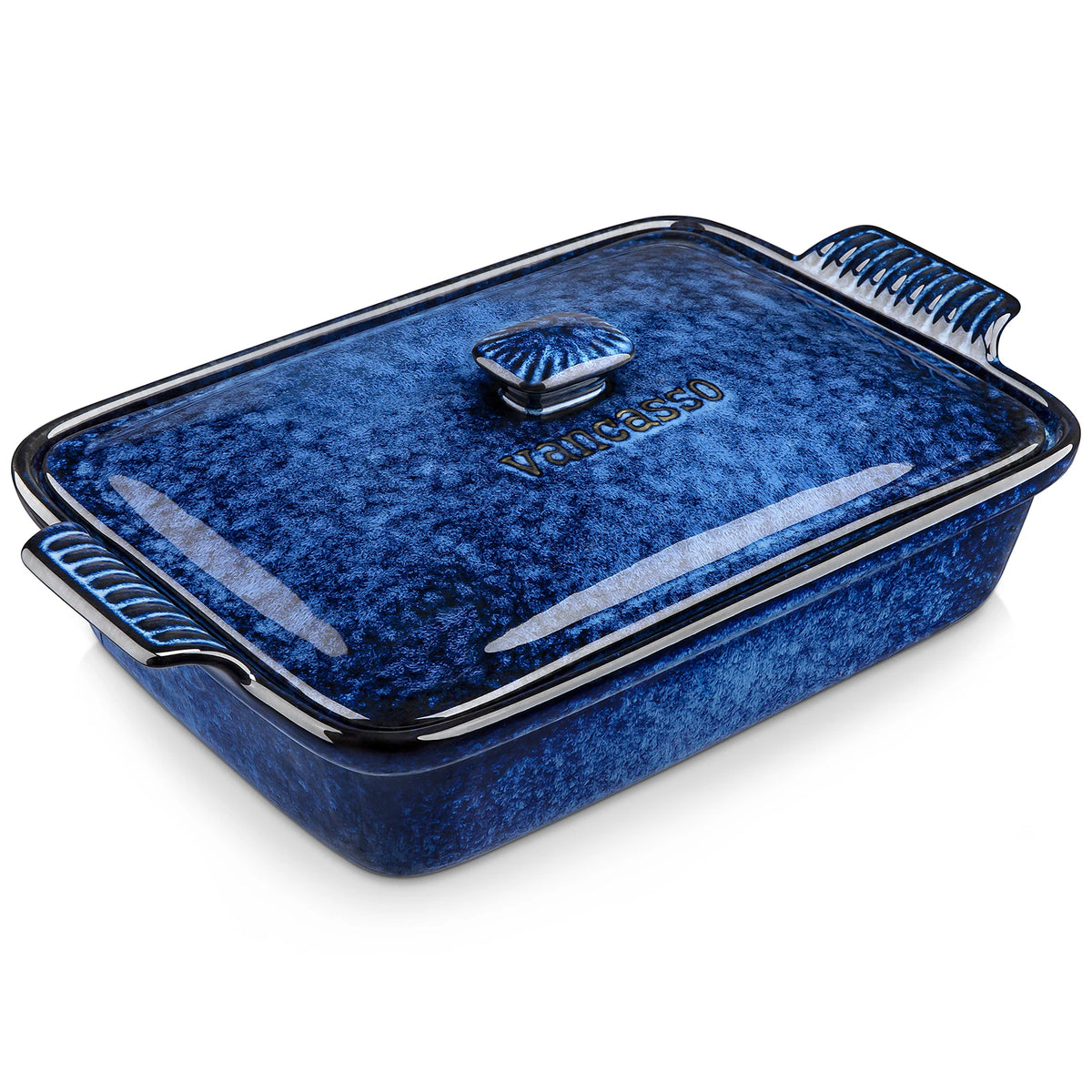 Vancasso Starry 3.8/1.9 Quart Blue Casserole Baking Dish