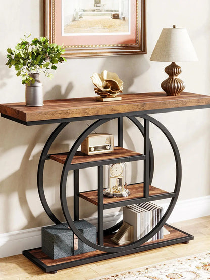 Tribesigns 4-Tier Console Table with 4 Shelves