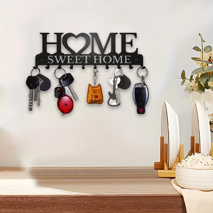 Black Metal Wall Mounted Key Holder