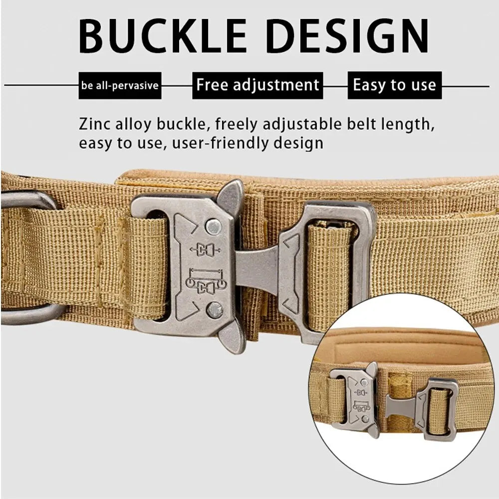 Outdoor Tactical Collar for Medium and Large Breed Dogs