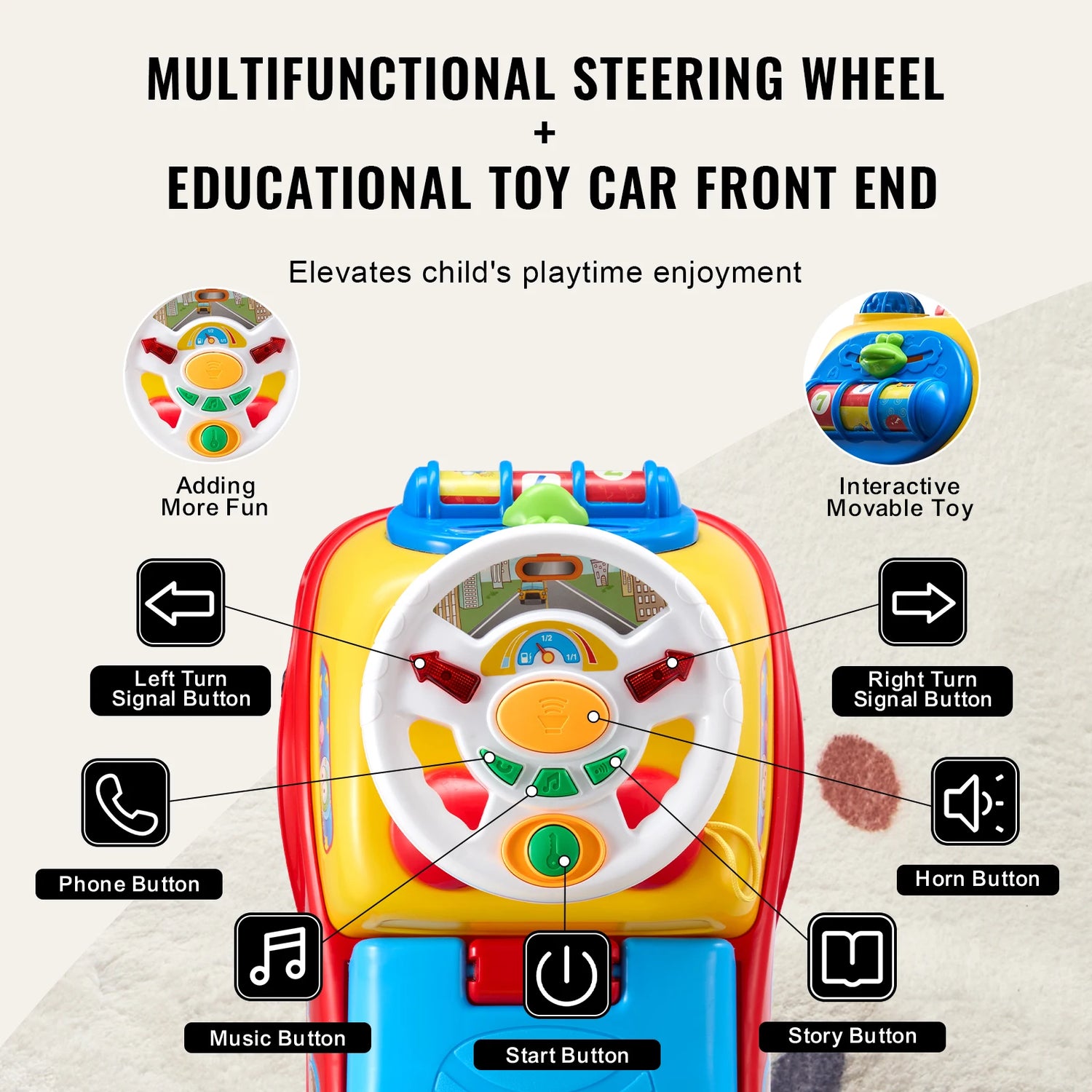 SucceBuy Toddler Ride On Push Car