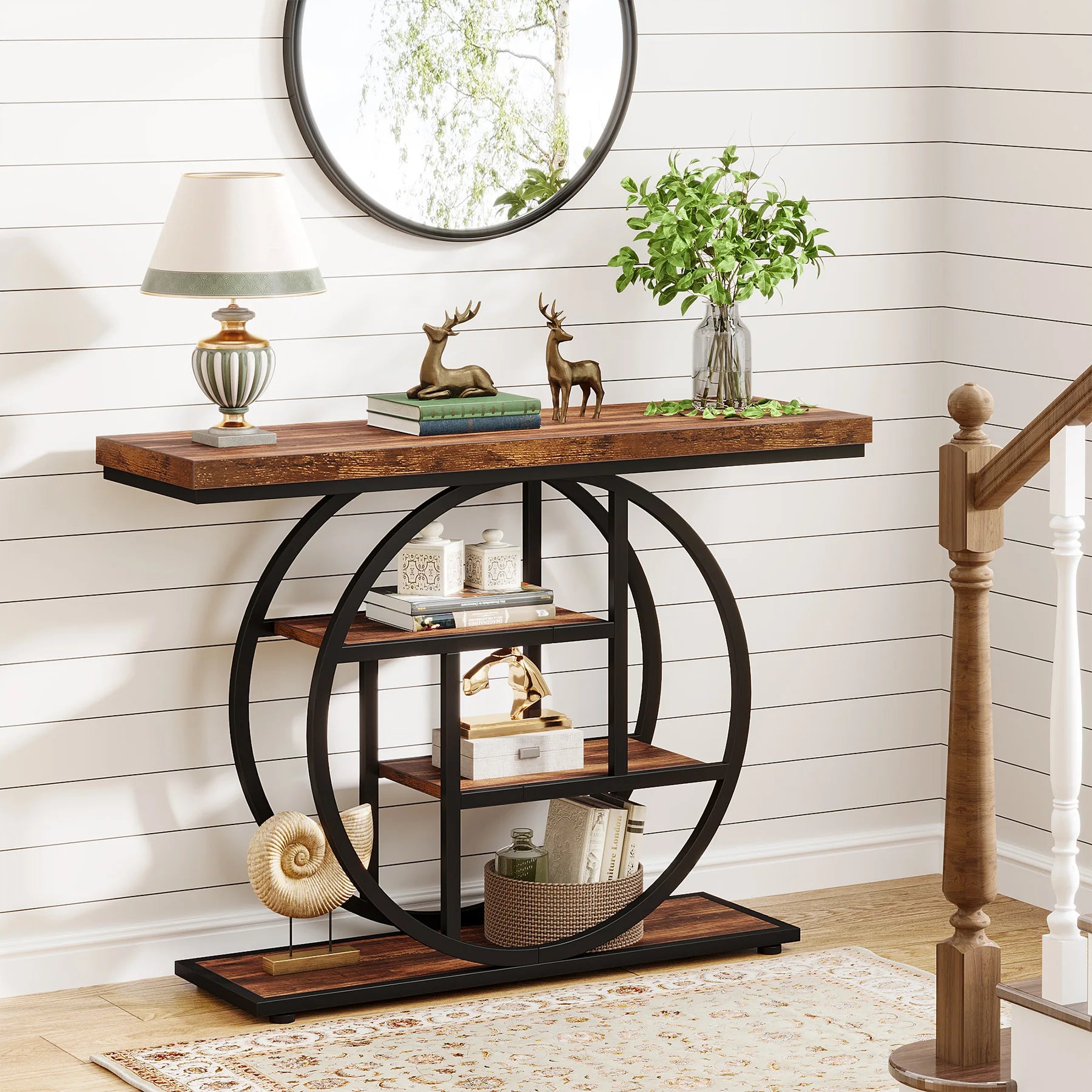 Tribesigns 4-Tier Console Table with 4 Shelves