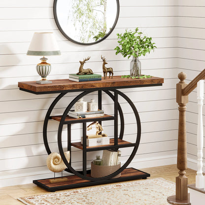 Tribesigns 4-Tier Console Table with 4 Shelves