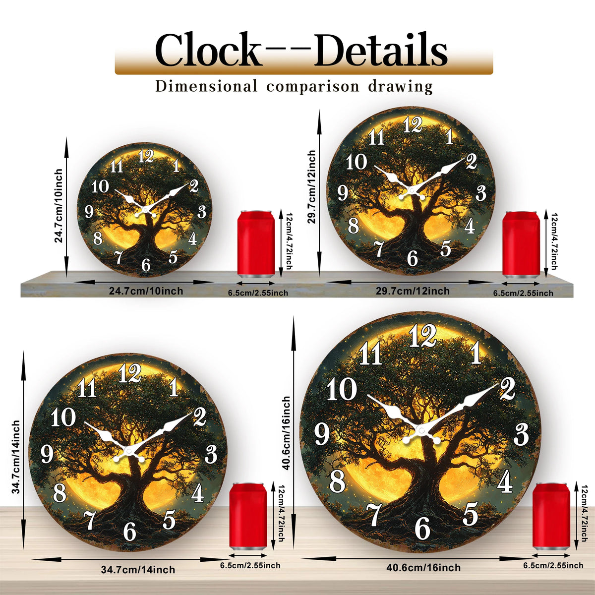 Majestic Oak Tree Round Wall Clock
