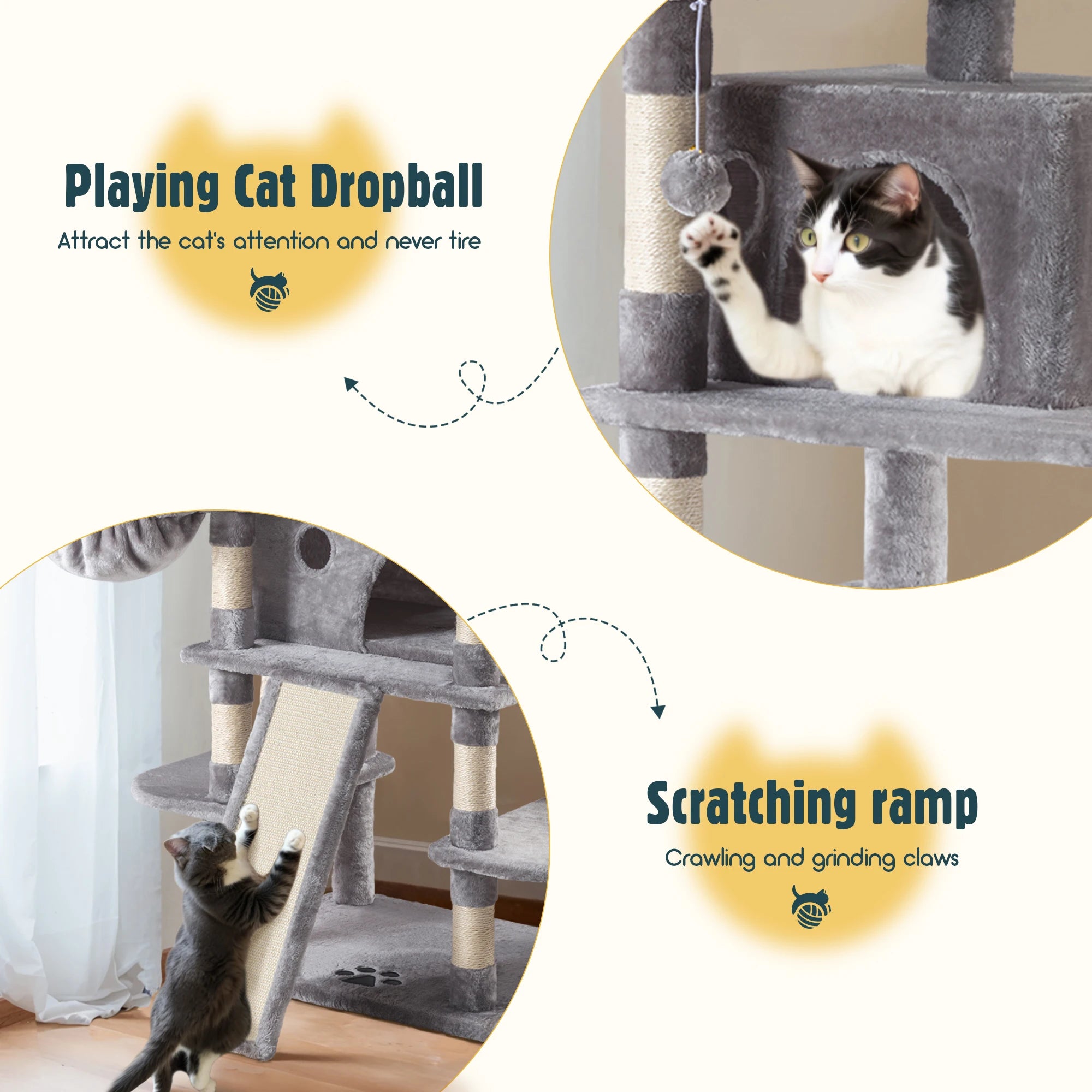 68-Inch Multi-Level Cat Tree