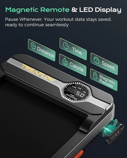 Portable Under Desk Treadmill with Incline 2.5HP