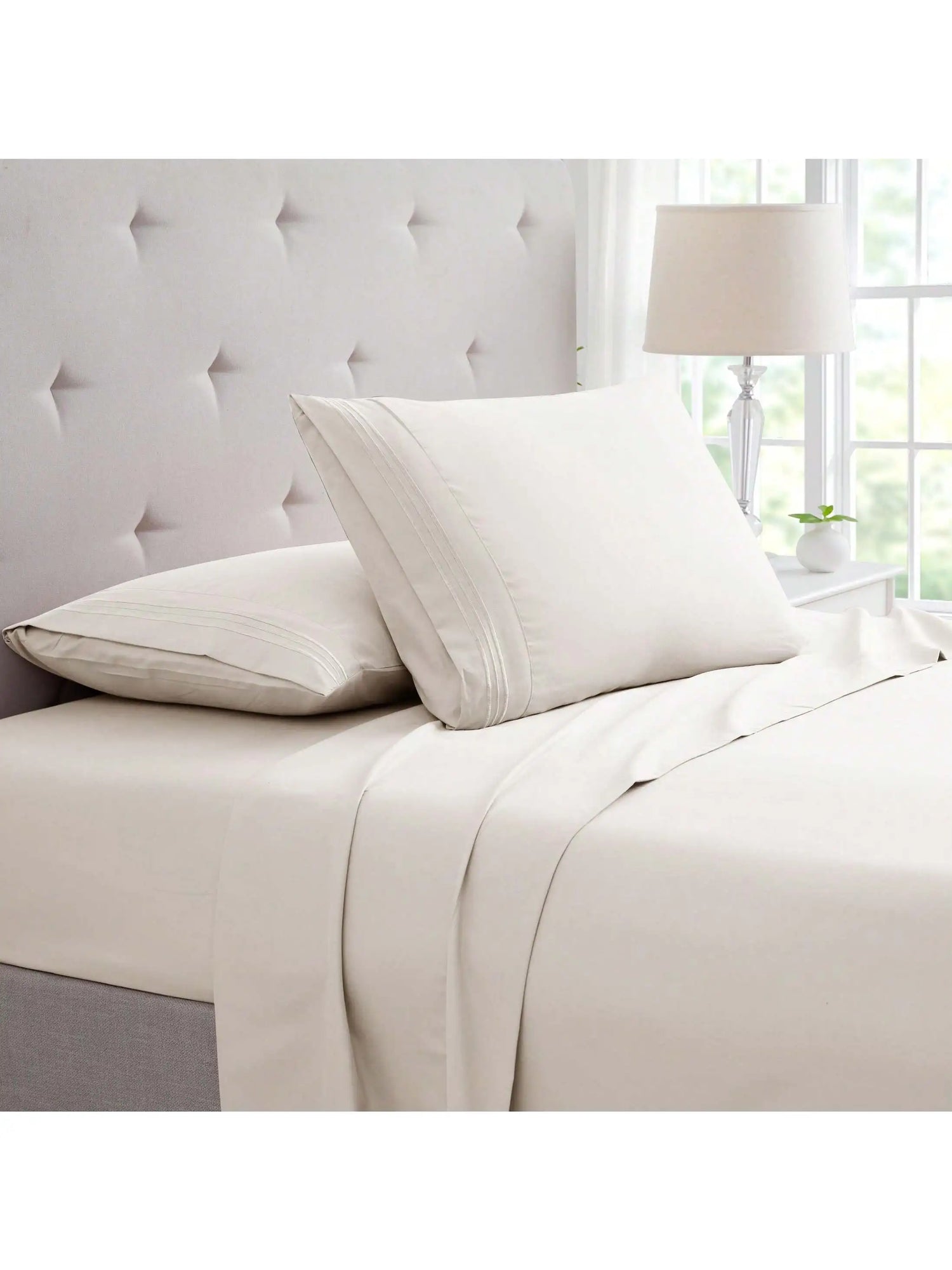 Bamboo 4 Piece Luxury 3 Embroidered Sheet Set