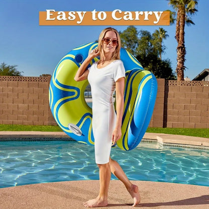 JOYFY Inflatable Float Lounger with Cup Holder
