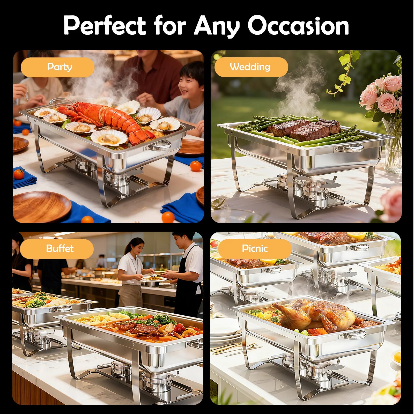 Stainless Steel Buffet Style Chafing Dish