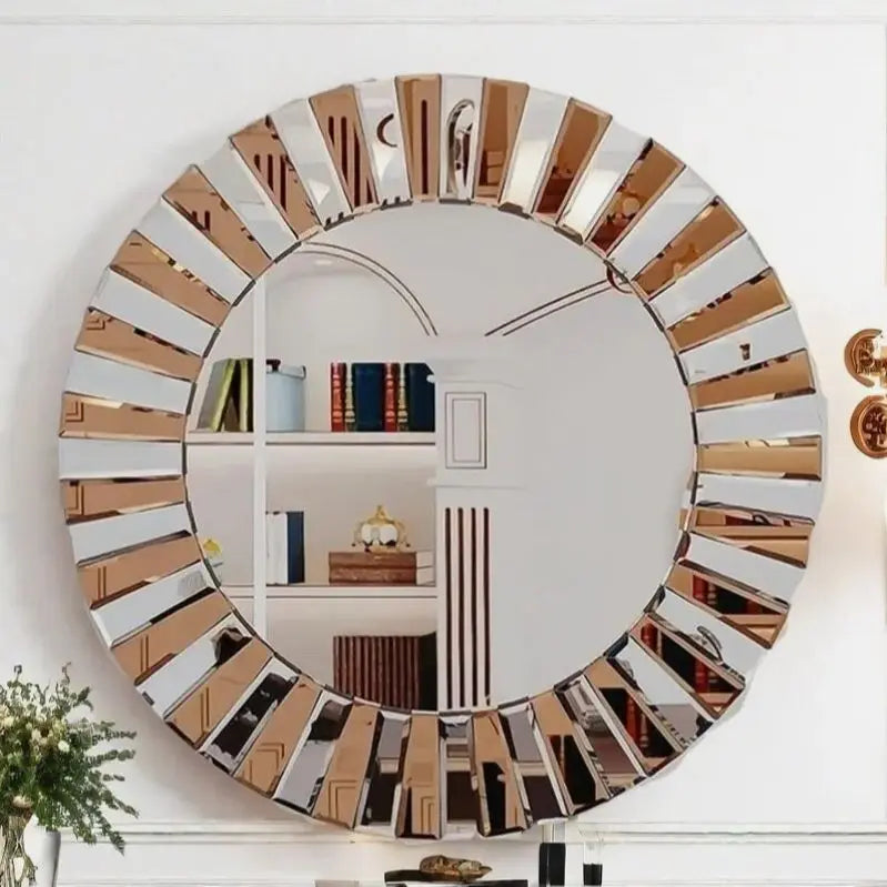 Round Starburst Decorative Wall Mirror