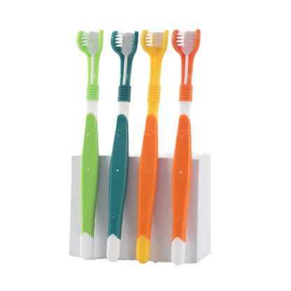 3-Sided Plastic Pet Toothbrush