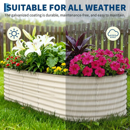 Heavy-Duty Large Galvanized Raised Garden Bed