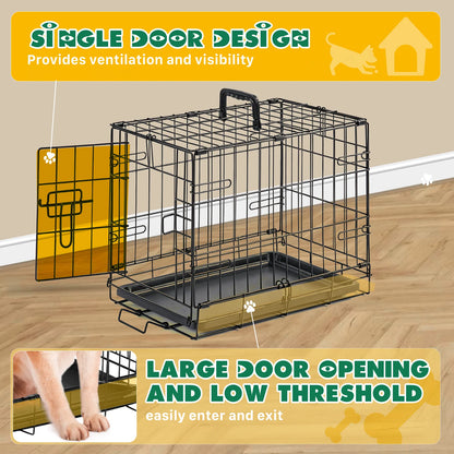 JHK 18 Inch Foldable Metal Pet Kennel